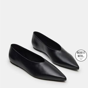 Steve Madden Floyd Black Pointed Toe Flats